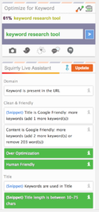 Squirrly Keyword Research Tool