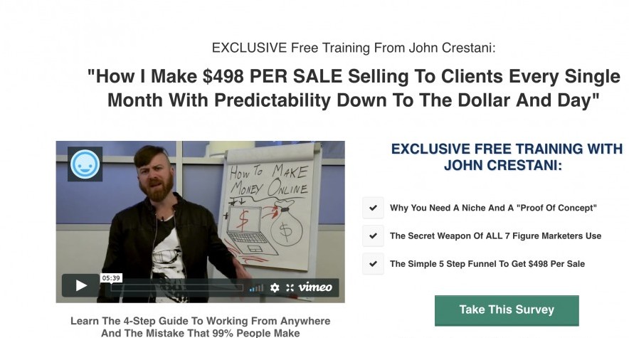 Review Of John Crestani 6 Figure Side-Income Online