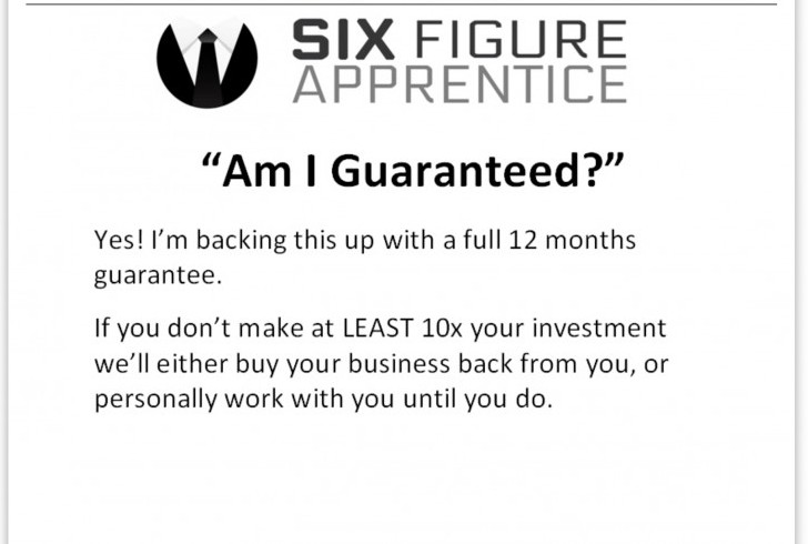 Six Figure Apprentice Guarantee