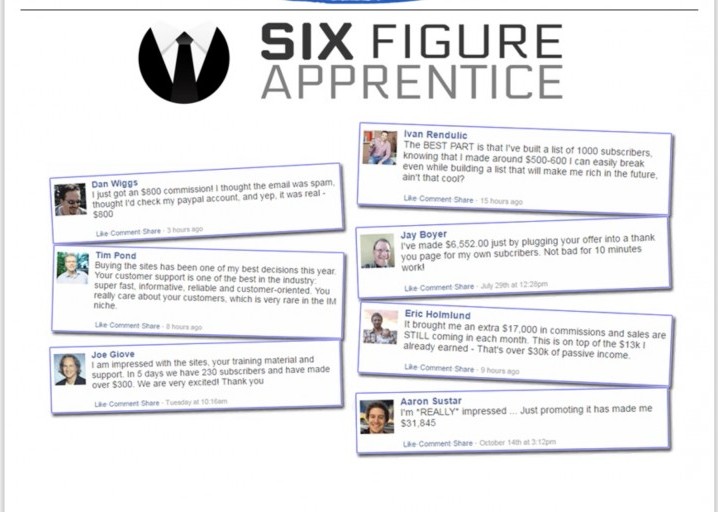 Six Figure Apprentice Testimonials